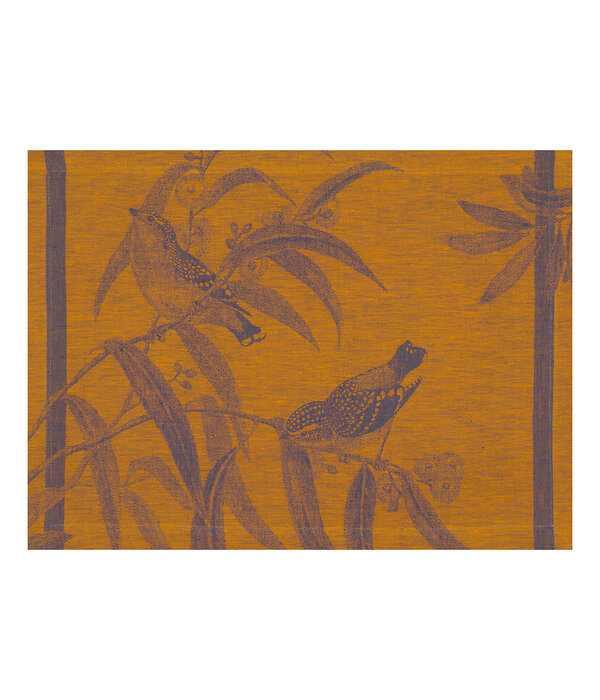 Le Jacquard Français Volière blue orange placemats