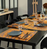 Le Jacquard Français Volière blue orange placemats