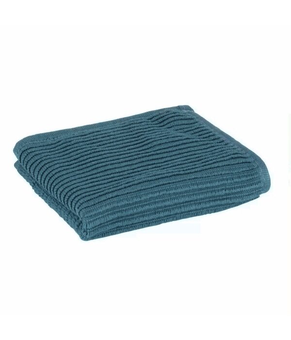 Vaatdoek petrol/grijs blauw