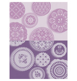 Le Jacquard Français theedoek Faïence purple