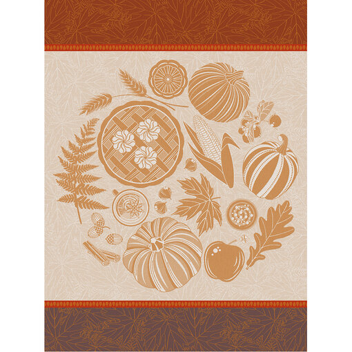 Le Jacquard Français theedoek Thanksgiving orange