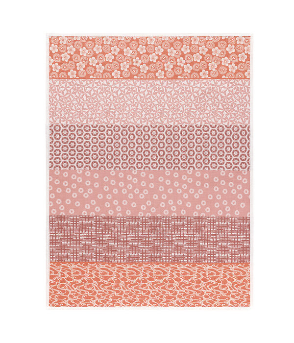 Le Jacquard Français theedoek Wagara pink