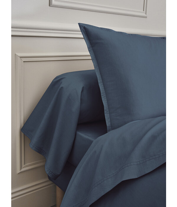Essix uni gekamd katoen bleu nuit, 200TC