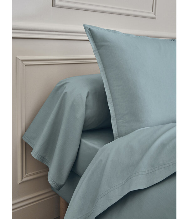 Essix uni gekamd katoen bleu glacier, 200TC