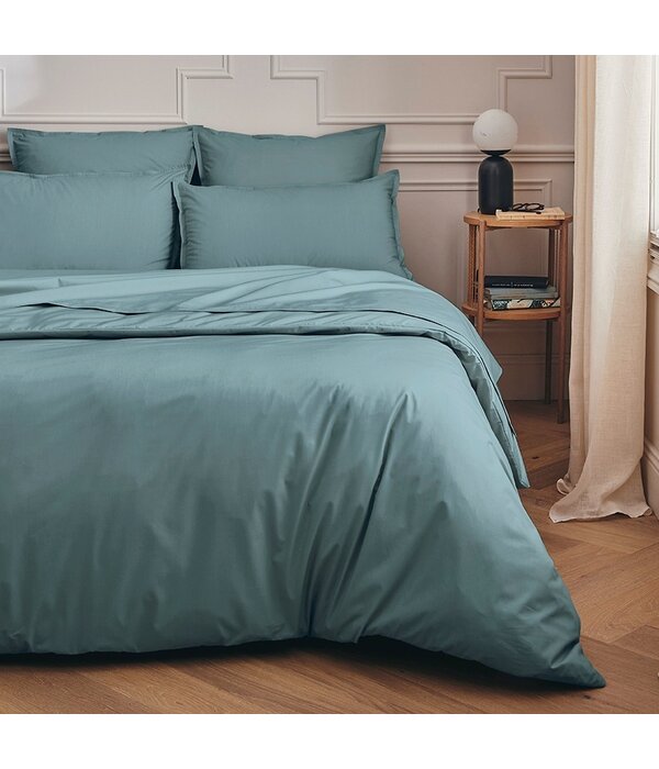 Essix uni gekamd katoen bleu glacier, 200TC