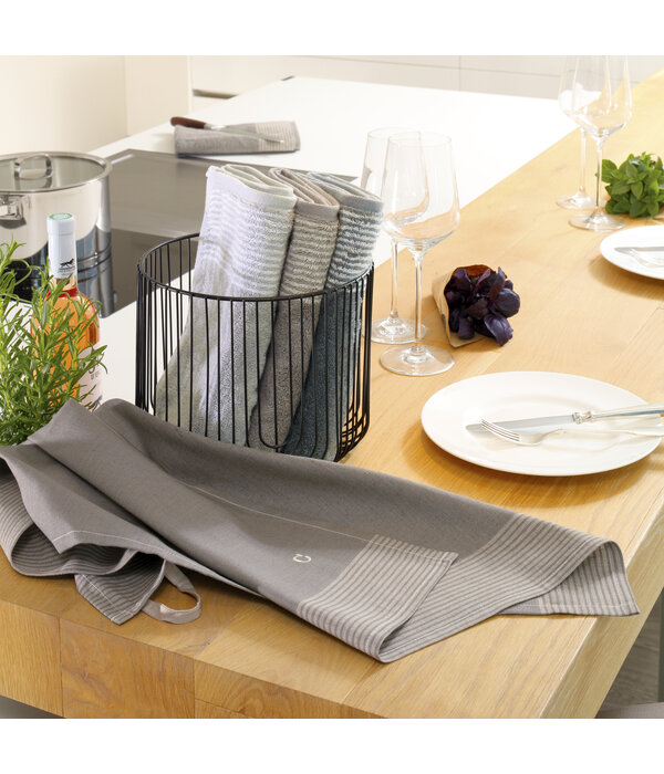 Cawö keukenhanddoek Cuisine Two-Tone 590, graphit (70), 50x50 cm