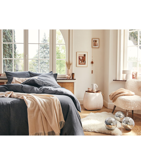 Essix flanellen beddengoed Frisson anthracite