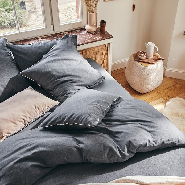 - flanellen beddengoed Frisson anthracite, vanaf
