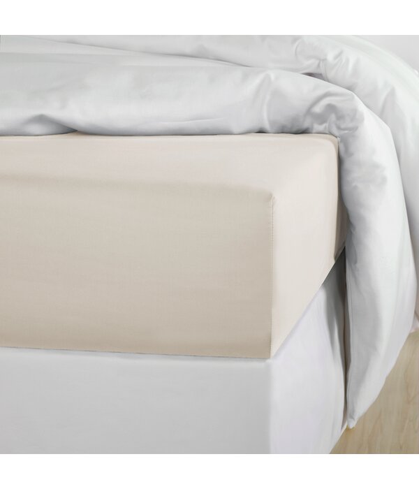 De Witte Lietaer hoeslaken Olivia cream (uni) 200TC