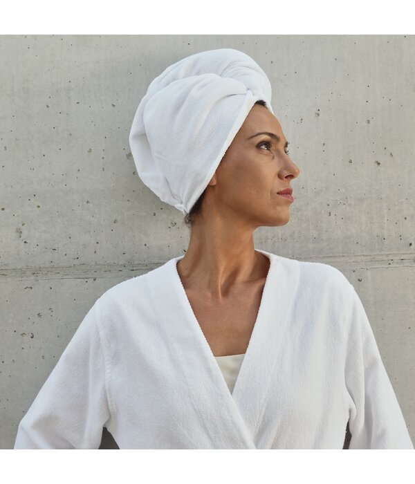 Abyss Habidecor haarhanddoek Spa white (100), 350 gram per m², vanaf
