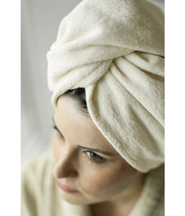Abyss Habidecor haarhanddoek Spa ecru (101), 350 gram per m², vanaf