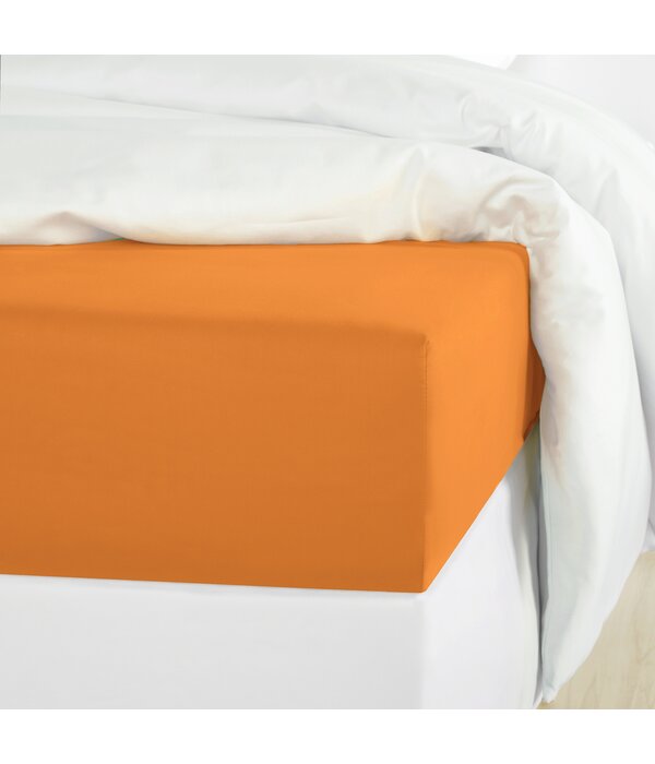 De Witte Lietaer hoeslaken Olivia copper (uni) 200TC