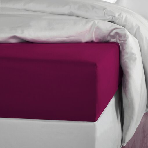 De Witte Lietaer hoeslaken Olivia beet red (uni) 200TC, vanaf