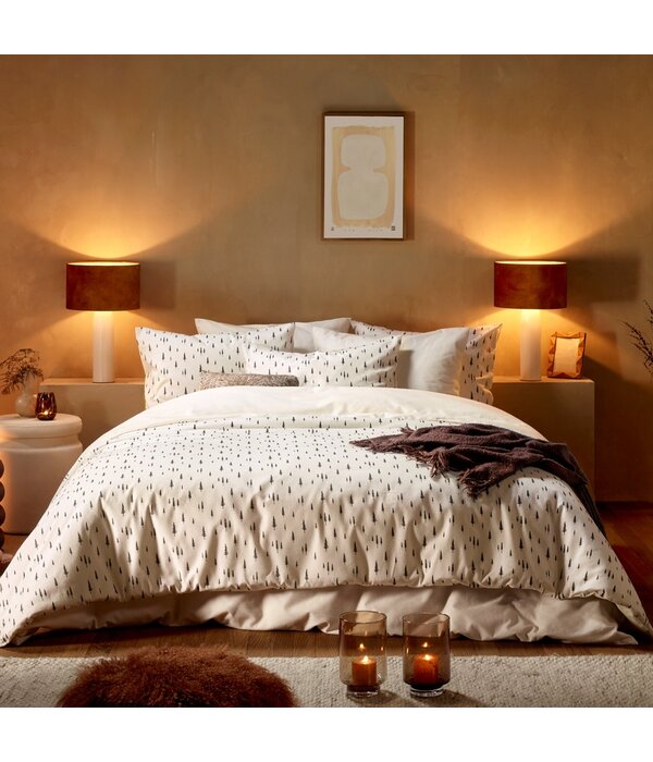 De Witte Lietaer dekbedovertrekset flanel Dentree soft white