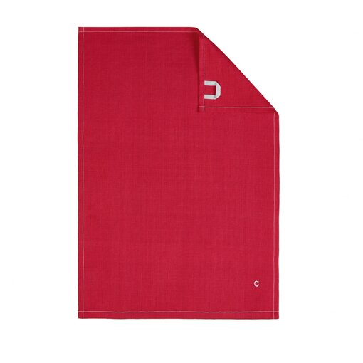 Cawö theedoek halflinnen Cuisine Solid 500, bordeaux (280), 50x70 cm