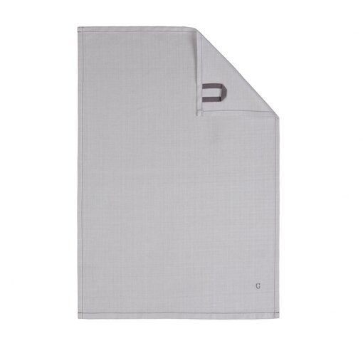 Cawö theedoek halflinnen Cuisine Solid 500, platin (705), 50x70 cm