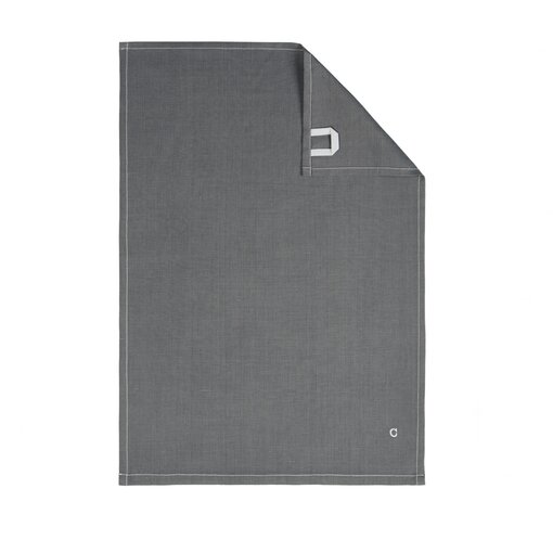 Cawö theedoek halflinnen Cuisine Solid 500, anthrazit (774), 50x70 cm