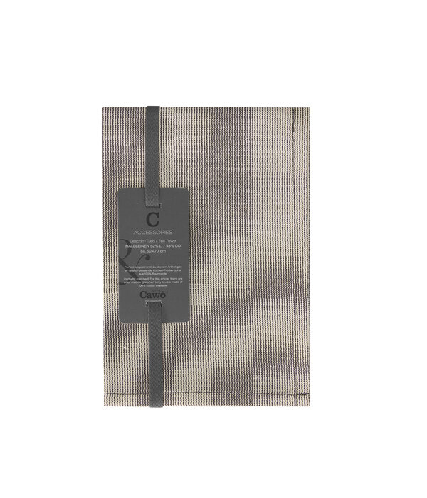Cawö theedoek halflinnen Cuisine Nature  534, leinen (30), 50x70 cm