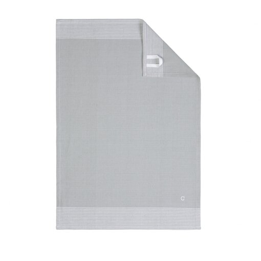 Cawö theedoek halflinnen Cuisine Two-Tone 590, platin (76), 50x70 cm