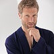 heren wafel badjas blauw / marine,  Kimono Pique 816 (14)