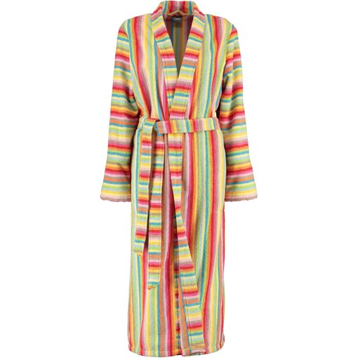 Cawö kleurrijke dames badjas, Kimono streep multicolor 7080 (25)