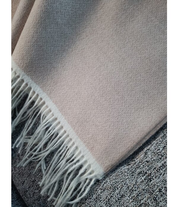 Liens Linnen Aangenaam zacht baby Alpaca wollen plaid, naturel