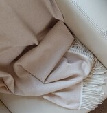 Liens Linnen Aangenaam zacht baby Alpaca wollen plaid, naturel
