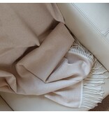 Liens Linnen Aangenaam zacht baby Alpaca wollen plaid, naturel