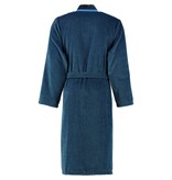 Cawö heren badjas maat S blauw velours, met kimonokraag 4839 (19)