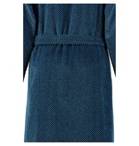 Cawö heren badjas maat S blauw velours, met kimonokraag 4839 (19)