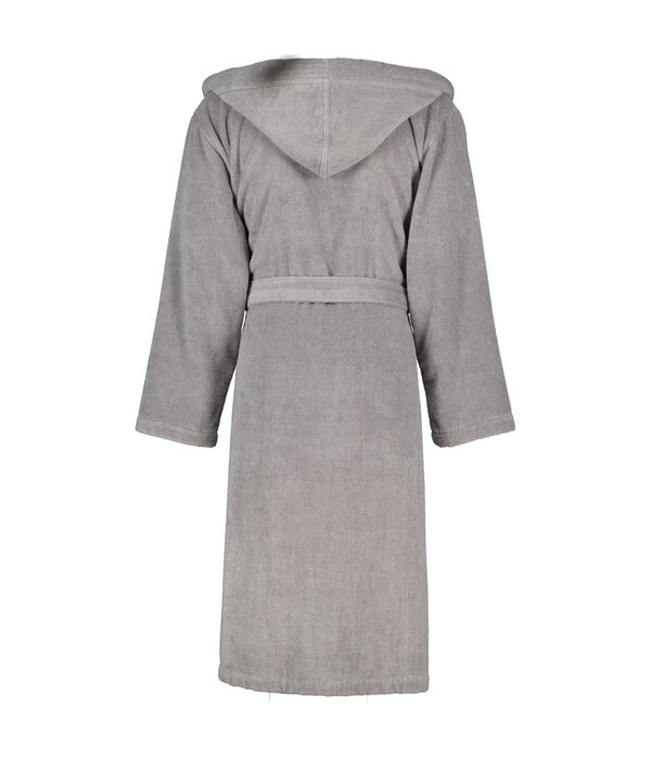 Cawö heren badjas met kapuchon grijs/taupe, Sauna Time 833, stein (79)