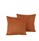 De Witte Lietaer kussenslopen Olivia caramel (uni) 200TC