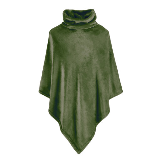 Moodit fleece poncho Calido pine green