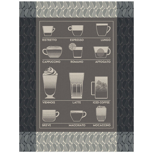 Le Jacquard Français theedoek Barista black