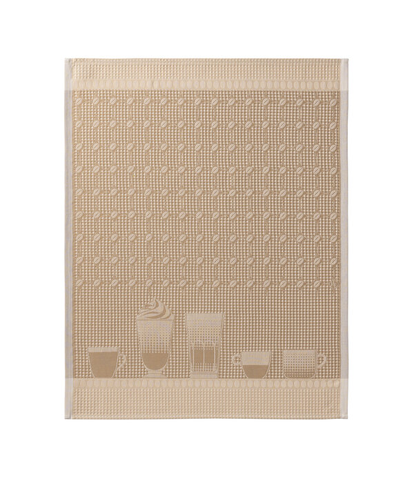 Le Jacquard Français wafel keukenhanddoek Barista beige