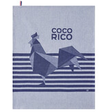 Le Jacquard Français theedoek Coco-Rico blue
