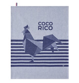 Le Jacquard Français theedoek Coco-Rico blue