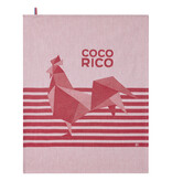 Le Jacquard Français theedoek Coco-Rico red