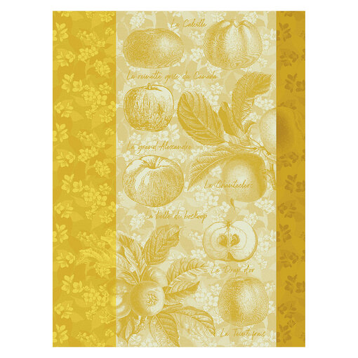 Le Jacquard Français theedoek Pommes à croquer yellow