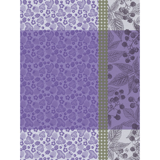 Le Jacquard Français theedoek Cueillette d'été purple