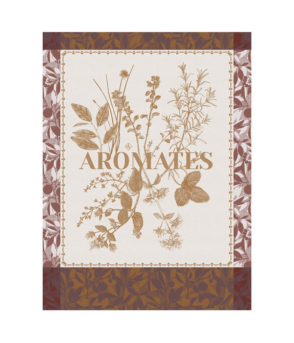 Le Jacquard Français theedoek Épices & Aromates beige