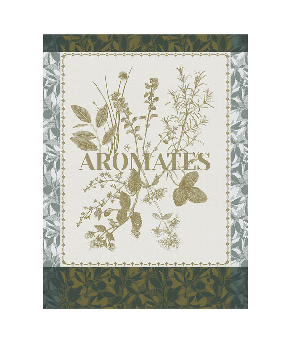 Le Jacquard Français theedoek Épices & Aromates green