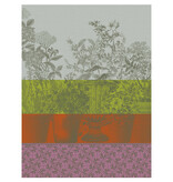Le Jacquard Français theedoek Floraison Rayé purple