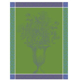 Le Jacquard Français theedoek Floraison Uni blue
