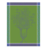 Le Jacquard Français theedoek Floraison Uni blue