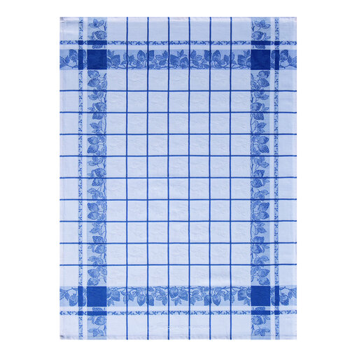 Le Jacquard Français theedoek Fraises French blue