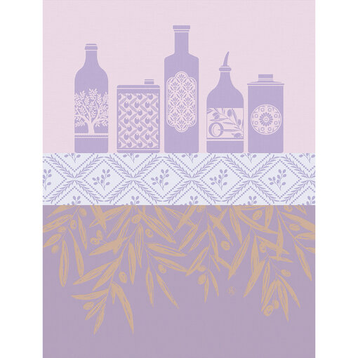 Le Jacquard Français theedoek Huiles Provençales purple