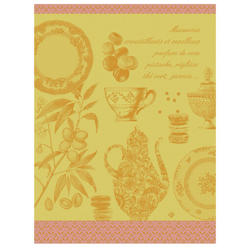 Le Jacquard Français theedoek Macarons mango