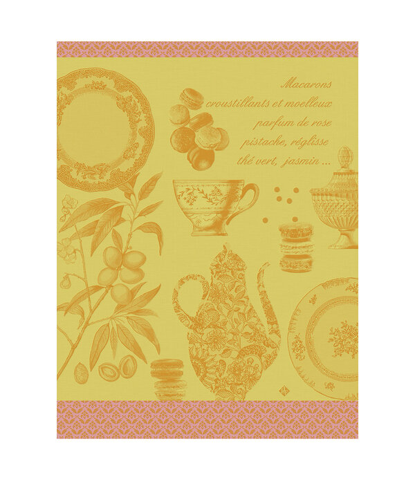 Le Jacquard Français theedoek Macarons mango