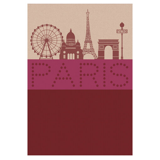 Le Jacquard Français theedoek Paris Lumière red
